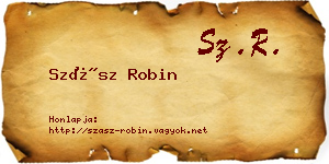 Szász Robin névjegykártya